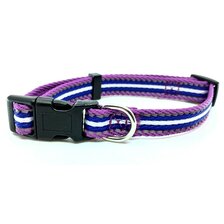 Nobleza nylonový obojok s reflexným prešitím 1,5 x 25 - 40 cm fialový